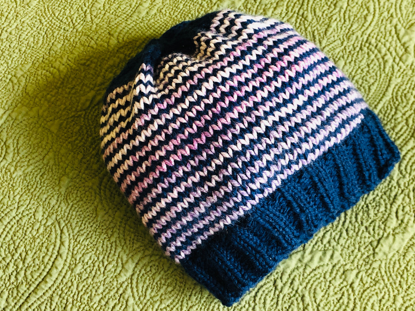 PATTERN DOWNLOAD: Striped Helical Beanie Hat