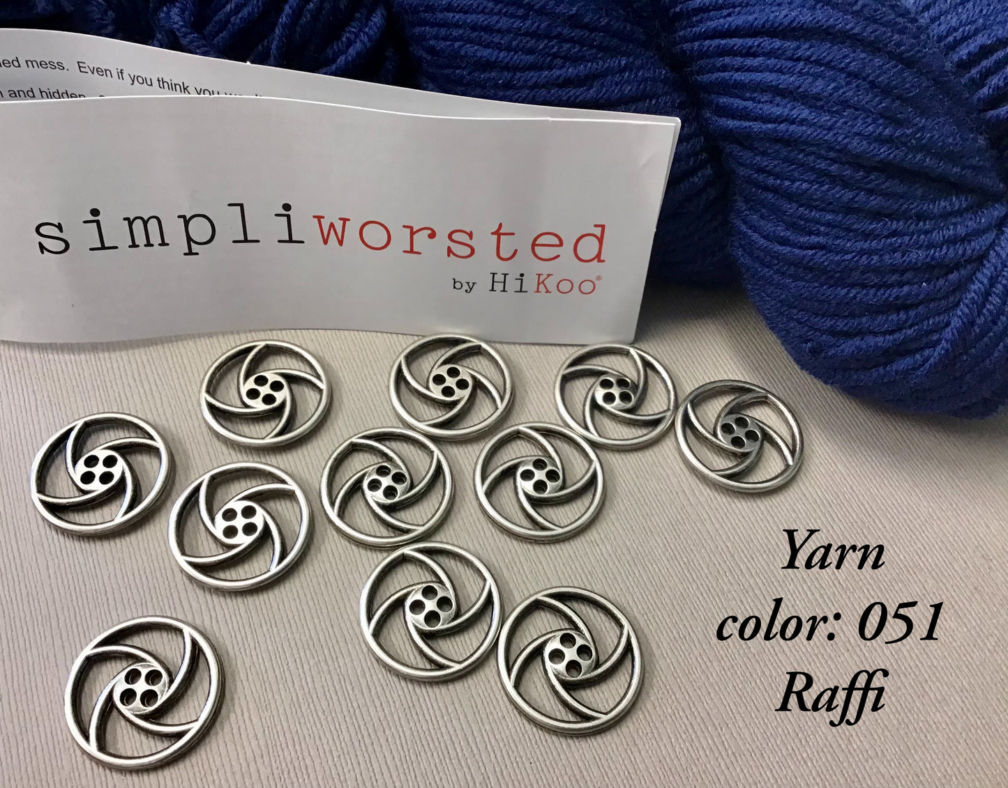 Swirl Metal Button