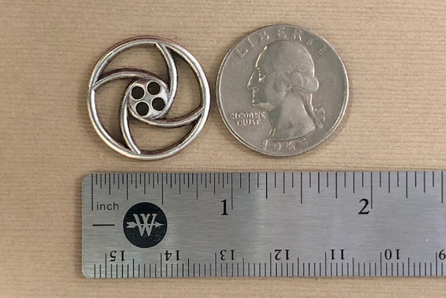 Swirl Metal Button