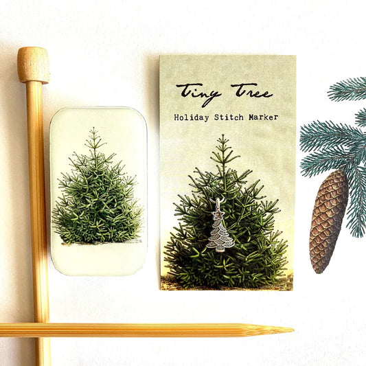 Tiny Tree Tin & Stitch Marker Combo