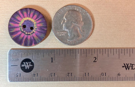 Coconut Tie Dye Button