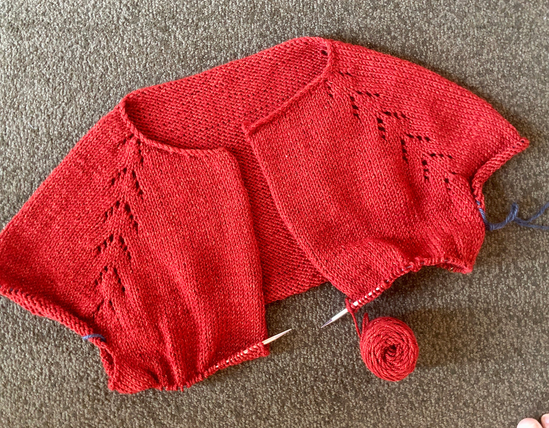 Getting lost in knitting a cardigan