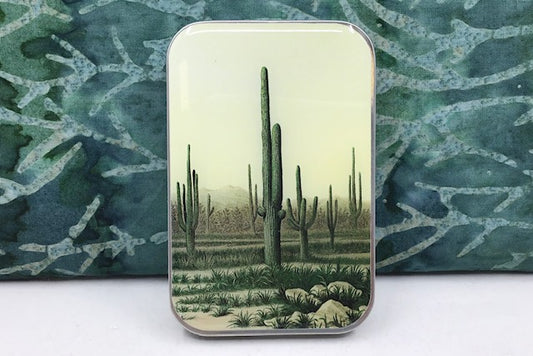 Desert Saguaro Cactus Tin