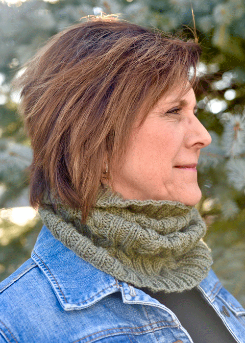 FREE PROJECT SHEET DOWNLOAD: Leaf Trellis Cowl