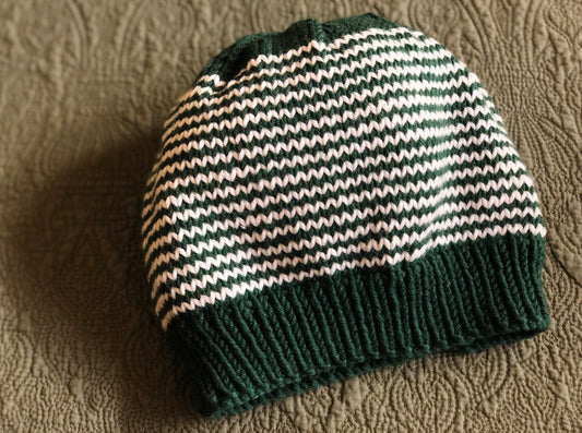 PATTERN DOWNLOAD: Striped Helical Beanie Hat