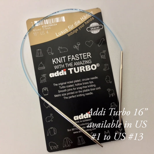  addi Turbo Circular Knitting Needles by SKACEL 16 Size 0