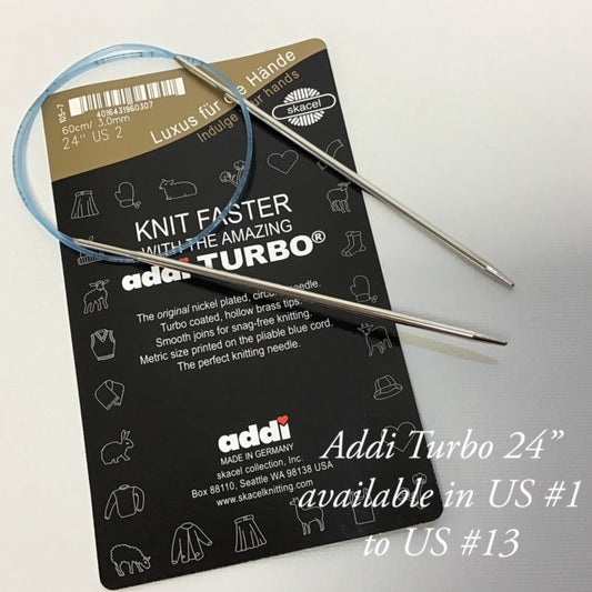 addi Turbo Circular Knitting Needles by SKACEL 24 Size 2